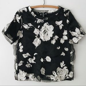 Lord & Taylor 424 Fifth Black White Blouse - 4
